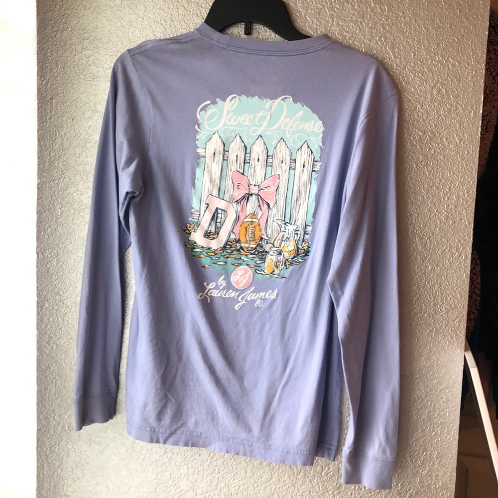 purple long sleeve Lauren James t-shirt